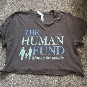 SEINFELD "human fund" cropped tee